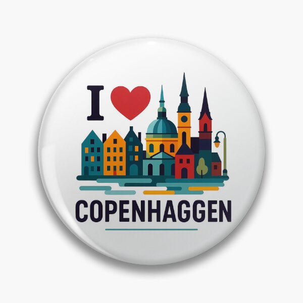 Item preview, Copenhagen Denmark Travel Souvenir - Nyhavn & Old Town Art designed and sold by OzzFrequency.