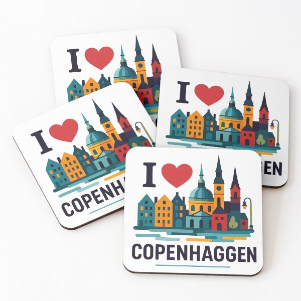 Item preview, Copenhagen Denmark Travel Souvenir - Nyhavn & Old Town Art designed and sold by OzzFrequency.