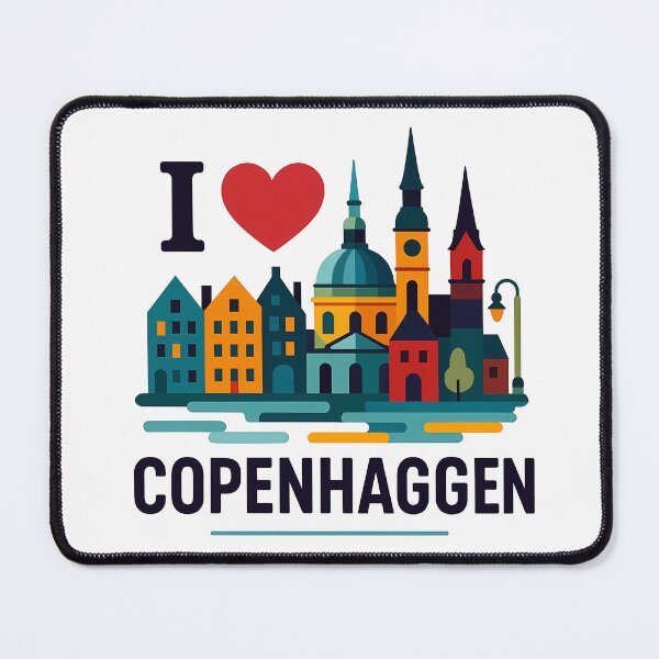 Item preview, Copenhagen Denmark Travel Souvenir - Nyhavn & Old Town Art designed and sold by OzzFrequency.