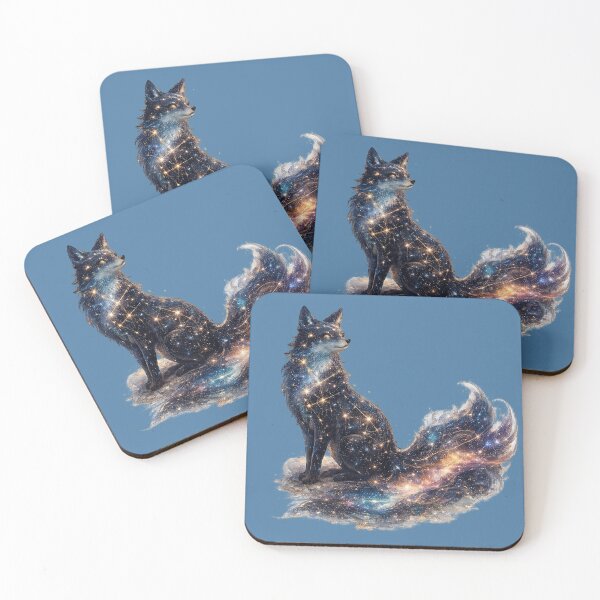 Item preview, A majestic fox woven from stars and galaxies designed and sold by MiniVitan.