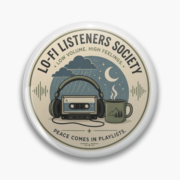 Item preview, Lo-Fi Listeners Society - Low Volume High Feelings Retro Cassette designed and sold by WearTheVibe Store.