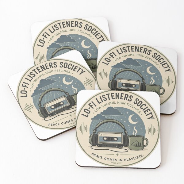 Item preview, Lo-Fi Listeners Society - Low Volume High Feelings Retro Cassette designed and sold by WearTheVibe Store.