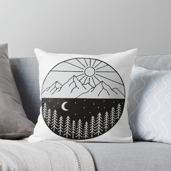 Item preview, Day And Night Mountains Pine Forest designed and sold by Gkinoki.