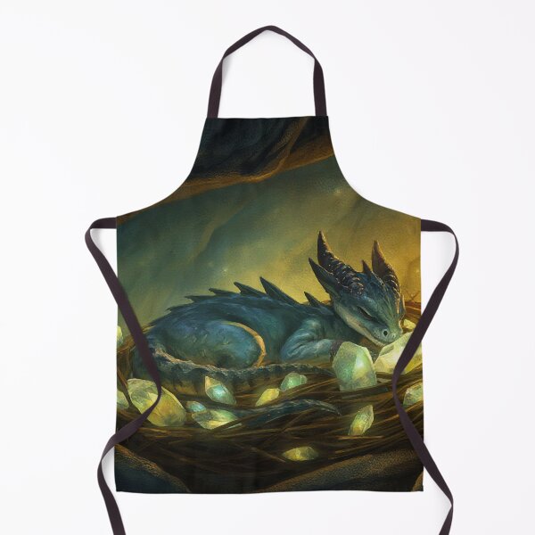 Item preview, Baby Dragon Sleeping in Glowing Nest Fantasy Art designed and sold by StudioForge.