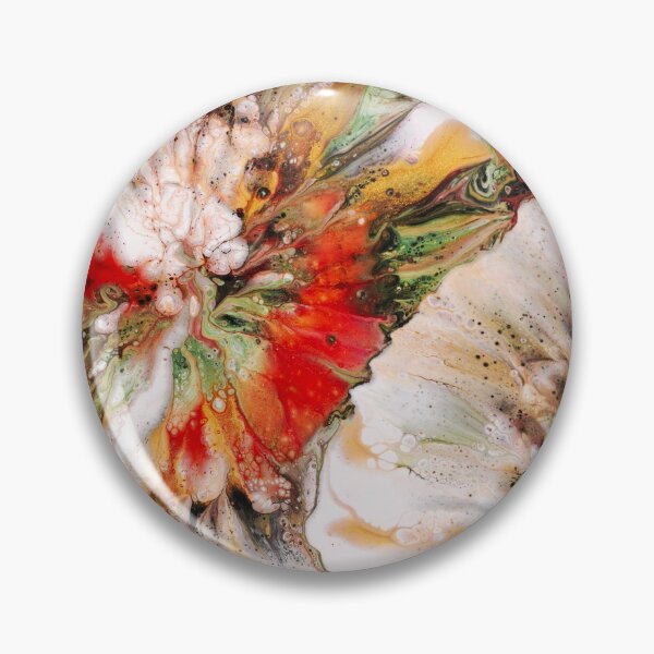 Item preview, Wild Bloom – Abstract Fluid Art Poppy Flowers in Red and Green designed and sold by BuckaBaby.