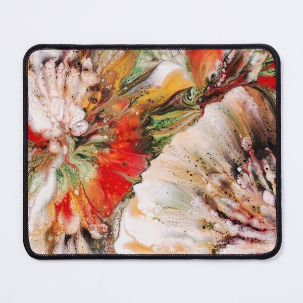 Item preview, Wild Bloom – Abstract Fluid Art Poppy Flowers in Red and Green designed and sold by BuckaBaby.