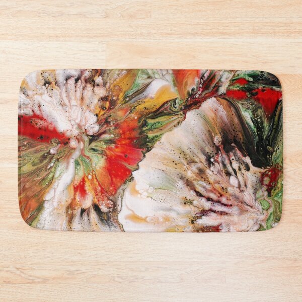 Item preview, Wild Bloom – Abstract Fluid Art Poppy Flowers in Red and Green designed and sold by BuckaBaby.