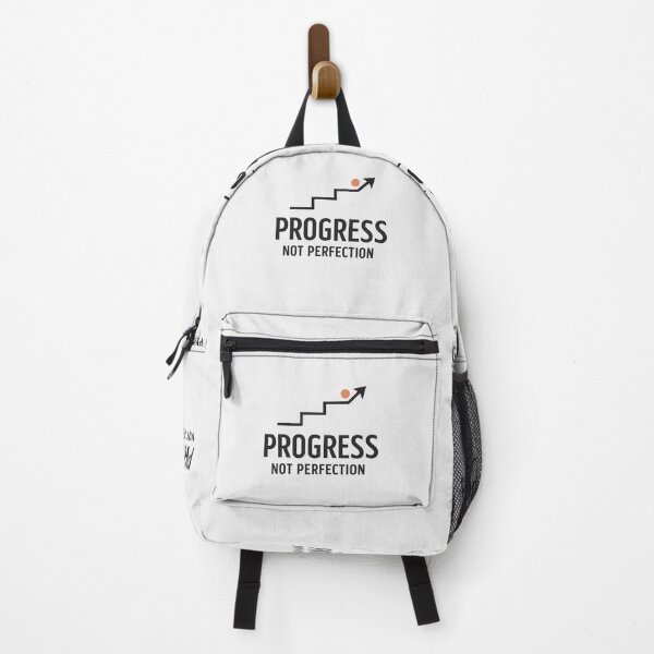 Item preview, Progress Not Perfection Motivational Staircase Typography Design designed and sold by Easy3bdo.