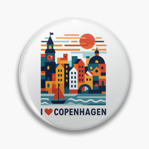 Item preview, Copenhagen Denmark Travel Souvenir - Nyhavn & Old Town Art designed and sold by OzzFrequency.