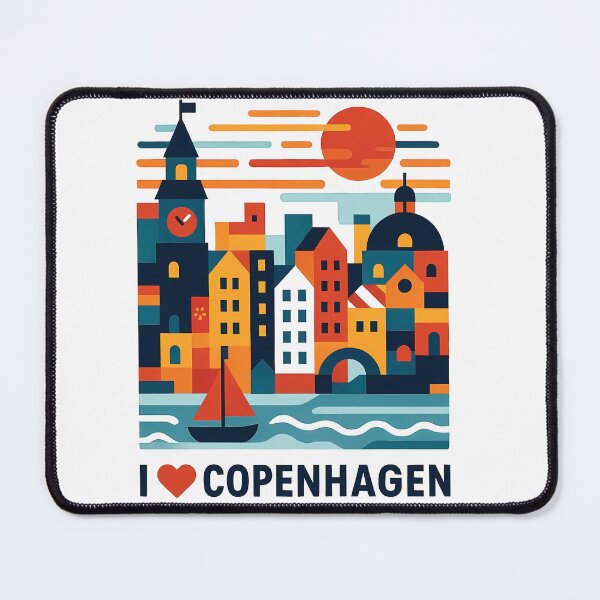 Item preview, Copenhagen Denmark Travel Souvenir - Nyhavn & Old Town Art designed and sold by OzzFrequency.
