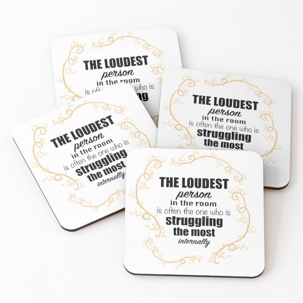 Item preview, The Loudest Person In The Room Quote Gold Frame designed and sold by Factorium.