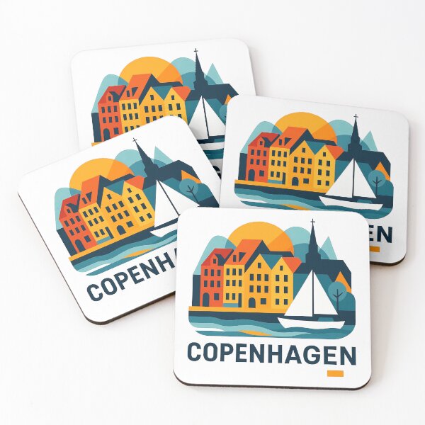 Item preview, Copenhagen Denmark Travel Souvenir - Nyhavn & Old Town Art designed and sold by OzzFrequency.
