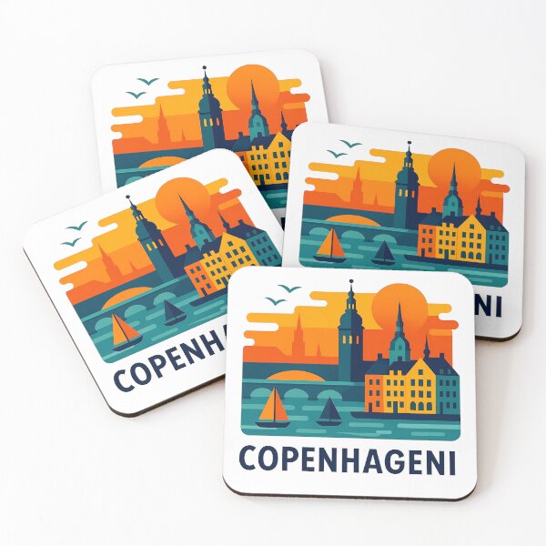 Item preview, Copenhagen Denmark Travel Souvenir - Nyhavn & Old Town Art designed and sold by OzzFrequency.