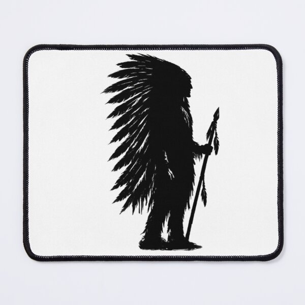 Item preview, Native American Chief Silhouette With Spear designed and sold by Linework Studio.