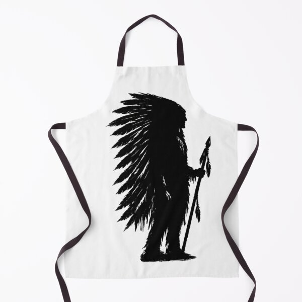 Item preview, Native American Chief Silhouette With Spear designed and sold by Linework Studio.