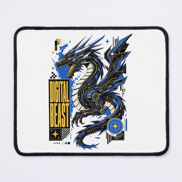 Item preview, Digital Beast – Cybernetic Dragon Fusion designed and sold by QuirkyCloud Designs.