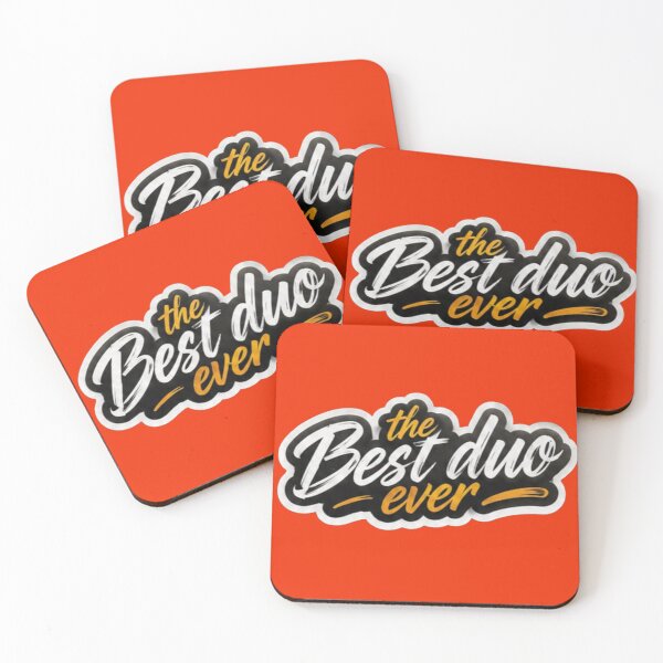 Item preview, The Best Duo Ever Yellow Brush - Best Friends Quote Sticker designed and sold by Scro-Ciob-Shop.