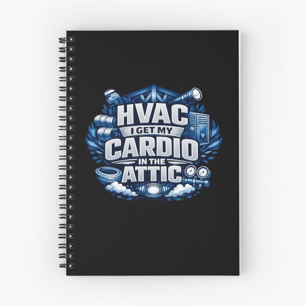 Item preview, HVAC Tech "I Get My Cardio in the Attic" Funny tech Design designed and sold by FrozenHeat97.