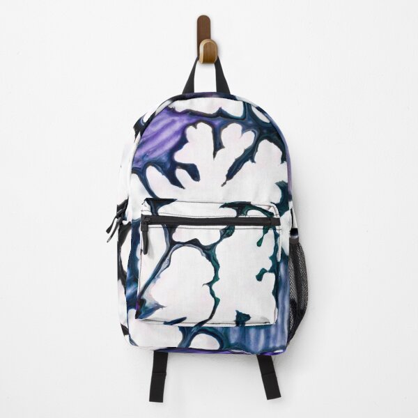 Item preview, Frost Bloom – Abstract Fluid Art in Deep Purple and Icy White designed and sold by BuckaBaby.