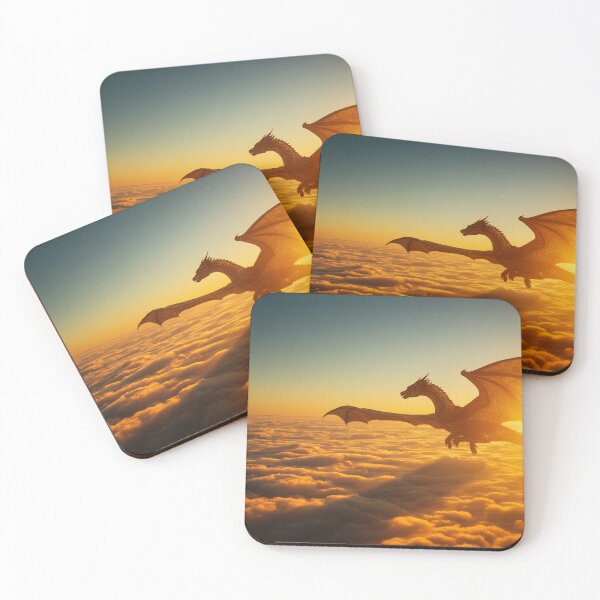 Item preview, Golden Dragon Soaring Above Clouds Epic Fantasy Art designed and sold by StudioForge.