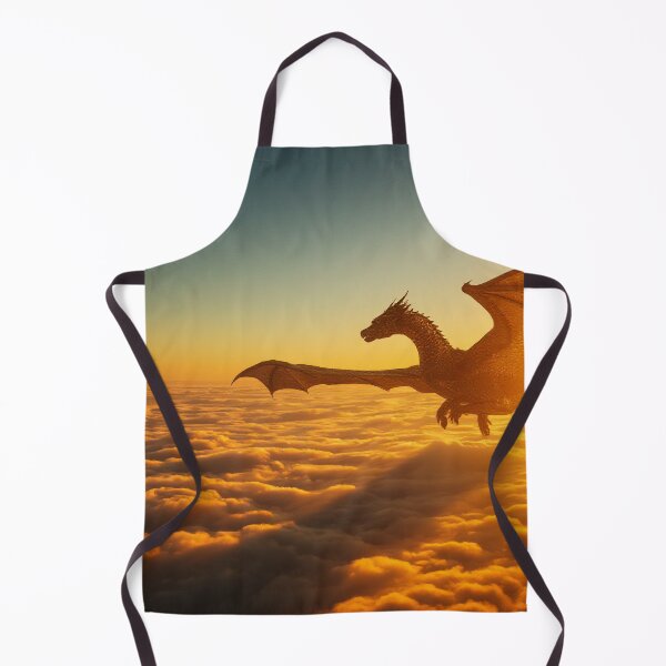 Item preview, Golden Dragon Soaring Above Clouds Epic Fantasy Art designed and sold by StudioForge.
