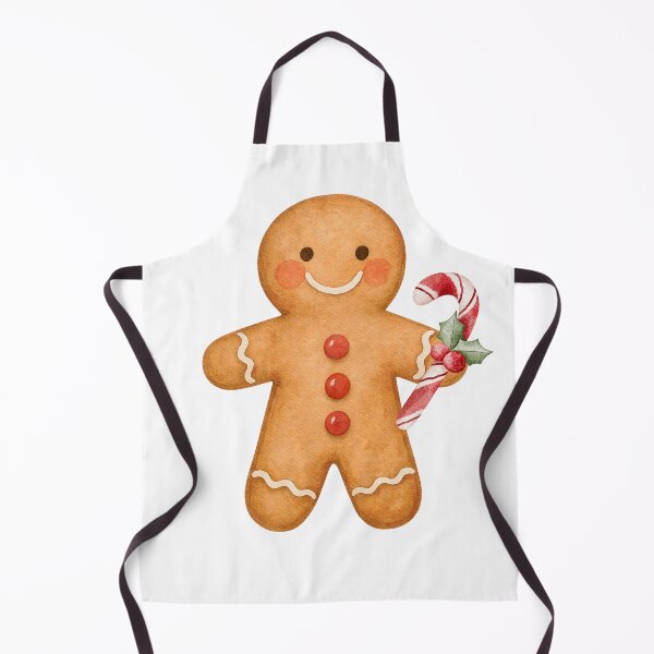 Item preview, Cute Gingerbread Man with Candy Cane Christmas Cookie designed and sold by Sela Art .