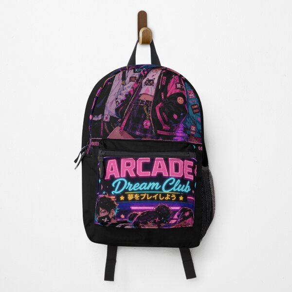 Item preview, Arcade Dream Club | Retro Anime Gamer Aesthetic | Neon Arcade T Shirt & Sticker designed and sold by TulipsArtDesigns .