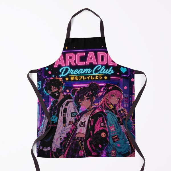 Item preview, Arcade Dream Club | Retro Anime Gamer Aesthetic | Neon Arcade T Shirt & Sticker designed and sold by TulipsArtDesigns .