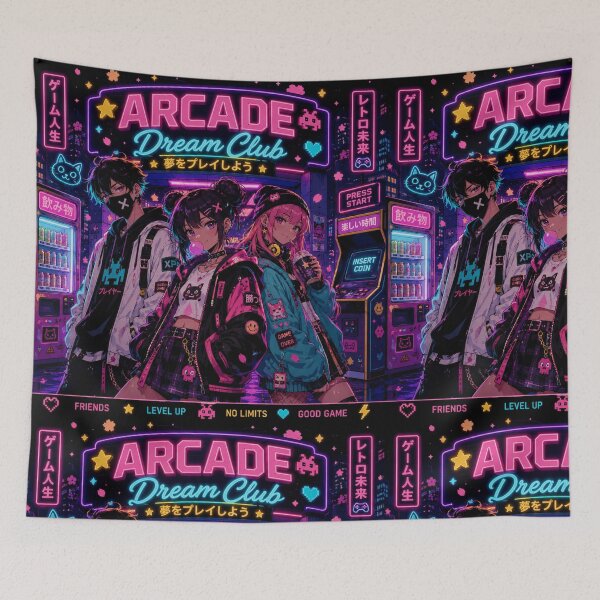 Item preview, Arcade Dream Club | Retro Anime Gamer Aesthetic | Neon Arcade T Shirt & Sticker designed and sold by TulipsArtDesigns .