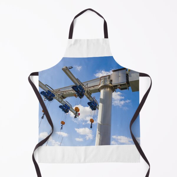 Item preview, Marine Travelift Crane Hoists Boats in Marina Overhead Lifting Equipment Against Blue Sky designed and sold by Nmallia.