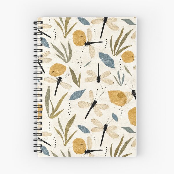 Item preview, Elegant Dragonfly Seamless Pattern | Botanical Nature Repeat with Wildflowers & Leaves designed and sold by SWSandraWechner.