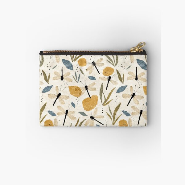 Item preview, Elegant Dragonfly Seamless Pattern | Botanical Nature Repeat with Wildflowers & Leaves designed and sold by SWSandraWechner.