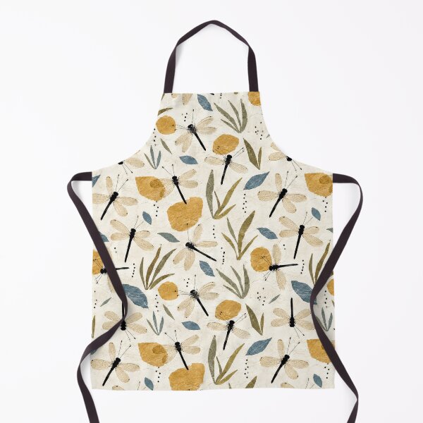Item preview, Elegant Dragonfly Seamless Pattern | Botanical Nature Repeat with Wildflowers & Leaves designed and sold by SWSandraWechner.