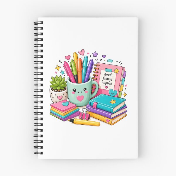 Item preview, Cute Colorful Stationery | Kawaii Planner Supplies, Notebook, Pens & Study Aesthetic | Teacher Gift | Journal Lover Decal designed and sold by Pixanova.