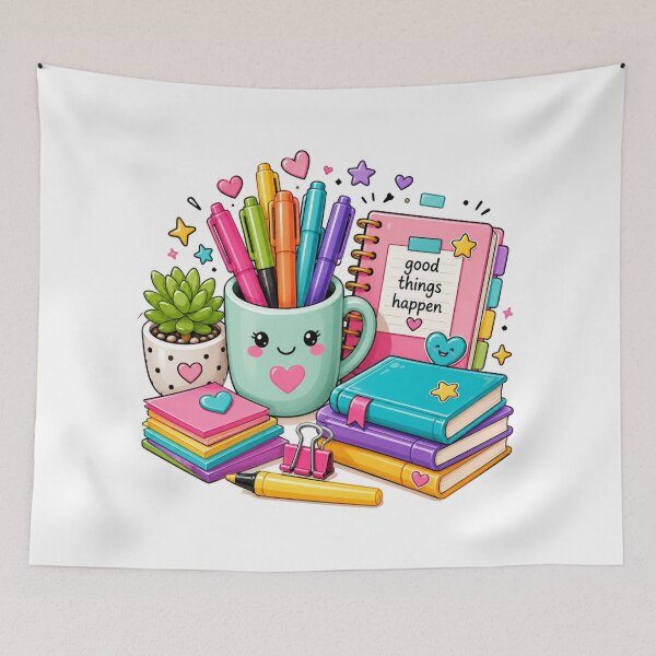 Item preview, Cute Colorful Stationery | Kawaii Planner Supplies, Notebook, Pens & Study Aesthetic | Teacher Gift | Journal Lover Decal designed and sold by Pixanova.
