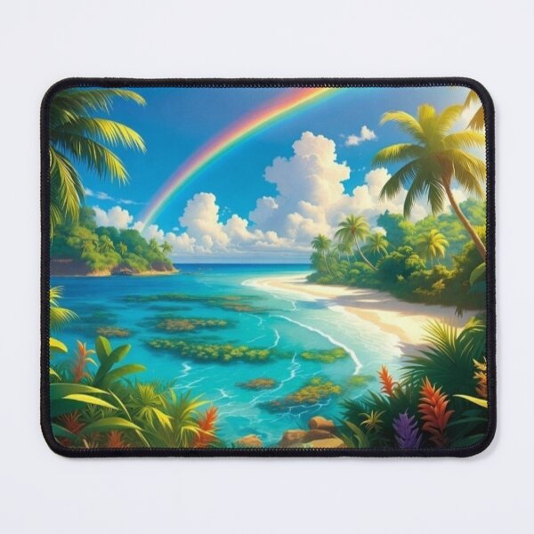 Item preview, Tropical Rainbow Island Paradise Coral Beach Lagoon designed and sold by Nexus Space.