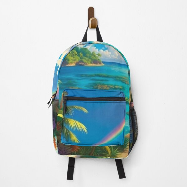 Item preview, Tropical Rainbow Island Paradise Coral Beach Lagoon designed and sold by Nexus Space.