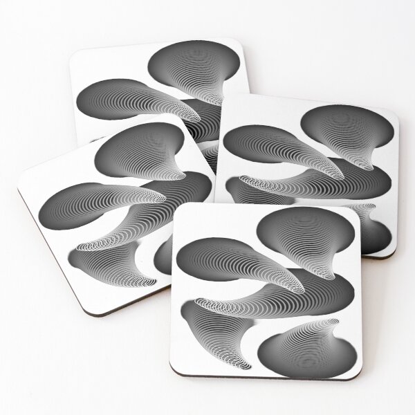Item preview, The Elegance of Frozen Movement: Abstract Monochrome 3D Vortex - Geometric Art with Fluid Curves designed and sold by RAYBIL.