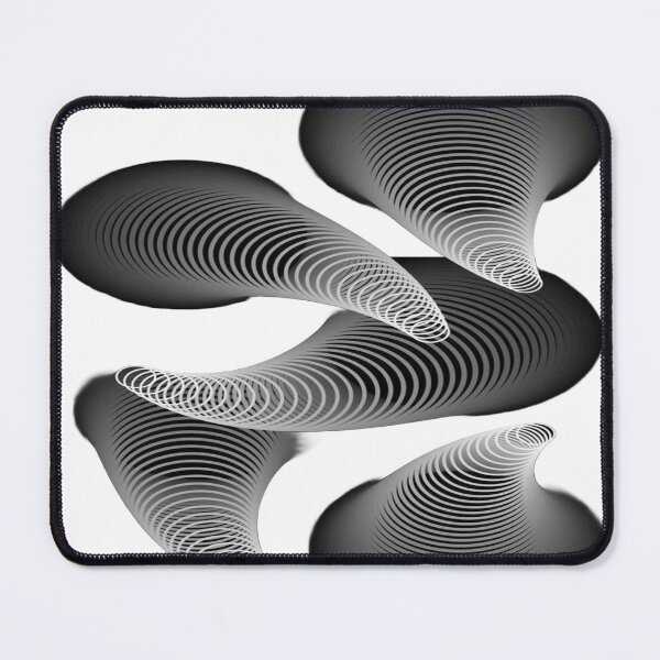 Item preview, The Elegance of Frozen Movement: Abstract Monochrome 3D Vortex - Geometric Art with Fluid Curves designed and sold by RAYBIL.