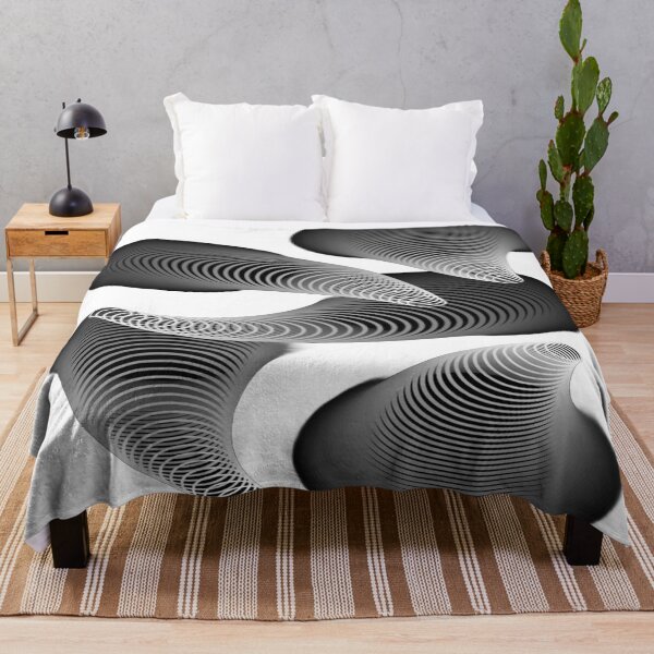 Item preview, The Elegance of Frozen Movement: Abstract Monochrome 3D Vortex - Geometric Art with Fluid Curves designed and sold by RAYBIL.