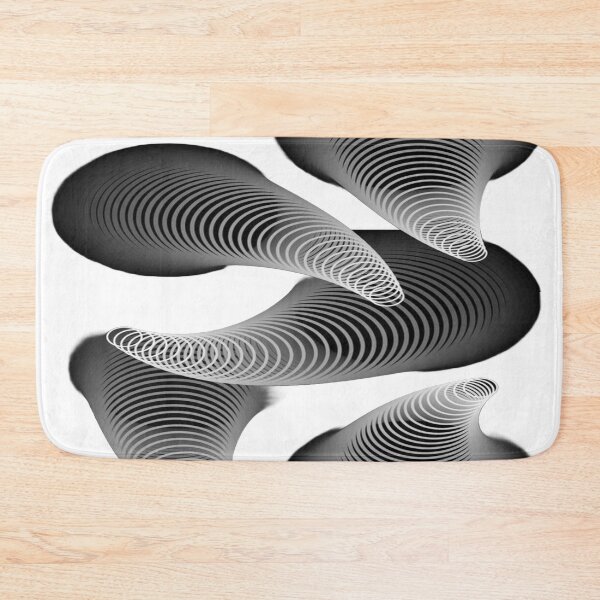 Item preview, The Elegance of Frozen Movement: Abstract Monochrome 3D Vortex - Geometric Art with Fluid Curves designed and sold by RAYBIL.