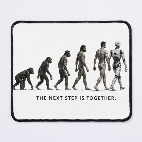 Item preview, The Next Step Is Together – Human & Robot Evolution designed and sold by CMA Design Studio.