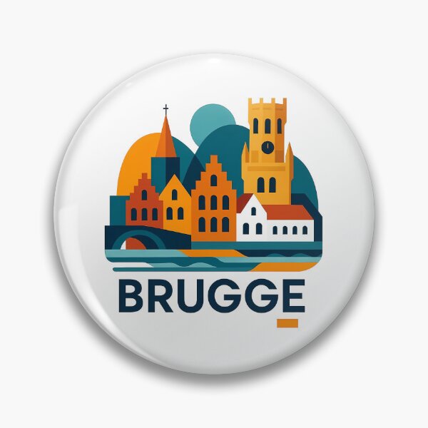 Item preview, Brugge Belgium Travel Souvenir - Belfry Tower & Canal Market Art designed and sold by OzzFrequency.