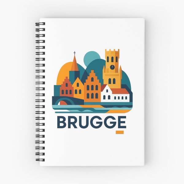 Item preview, Brugge Belgium Travel Souvenir - Belfry Tower & Canal Market Art designed and sold by OzzFrequency.