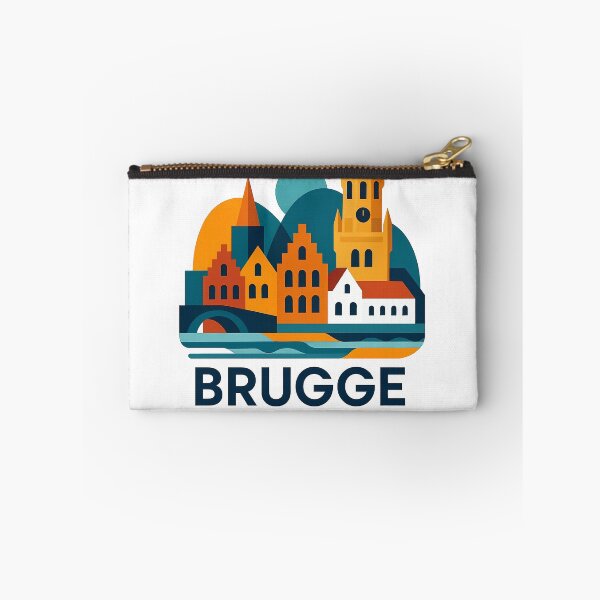 Item preview, Brugge Belgium Travel Souvenir - Belfry Tower & Canal Market Art designed and sold by OzzFrequency.