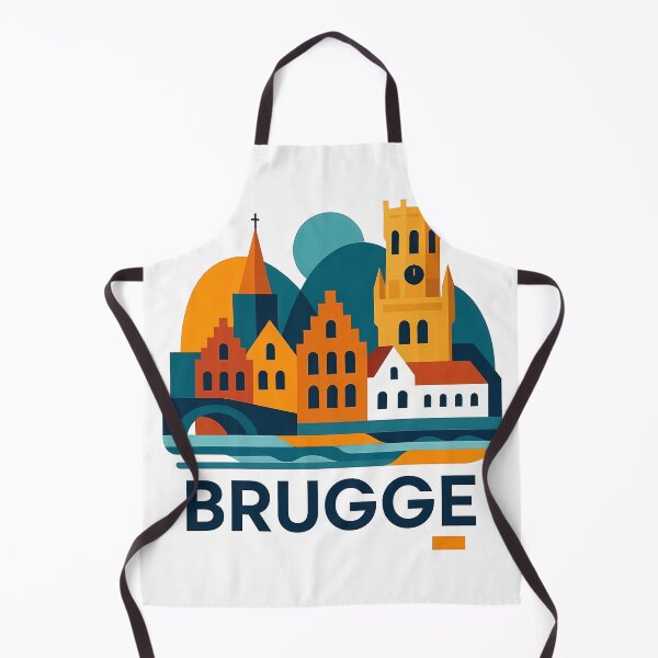 Item preview, Brugge Belgium Travel Souvenir - Belfry Tower & Canal Market Art designed and sold by OzzFrequency.