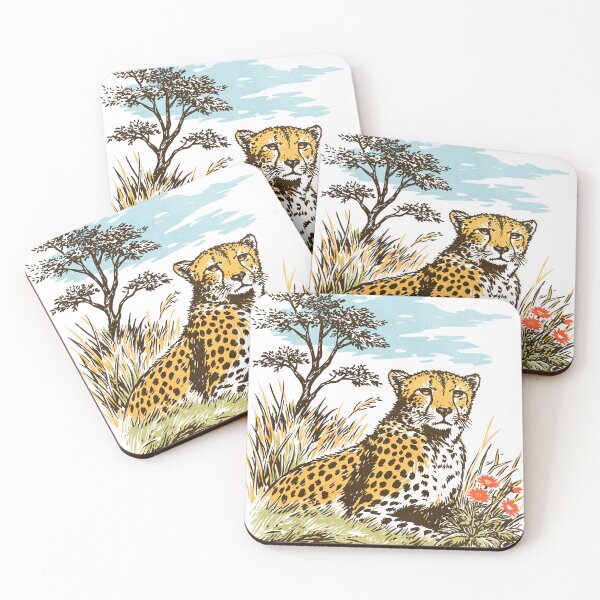 Item preview, Cheetah Safari Wildlife Illustration designed and sold by trajeado14.