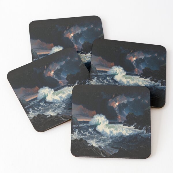 Item preview, Epic Stormy Ocean Midnight Tempest Lightning Crashing Wave designed and sold by Nexus Space.