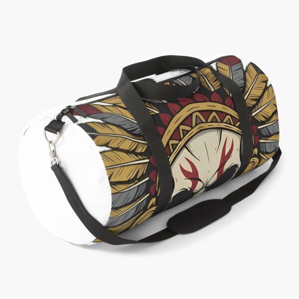 Item preview, Tribal Skull With Feather War Bonnet designed and sold by Linework Studio.
