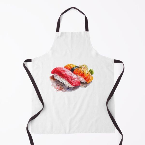 Item preview, Japanese Sushi Nigiri Set Watercolor Painting designed and sold by BetweenForms.